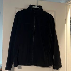 Black fleece zip up jacket size large